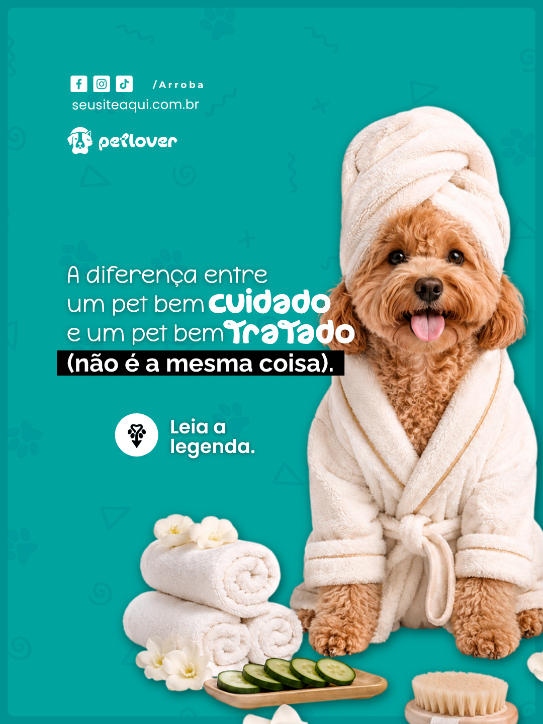 Arte de autoridade sobre cuidado e tratamento do pet