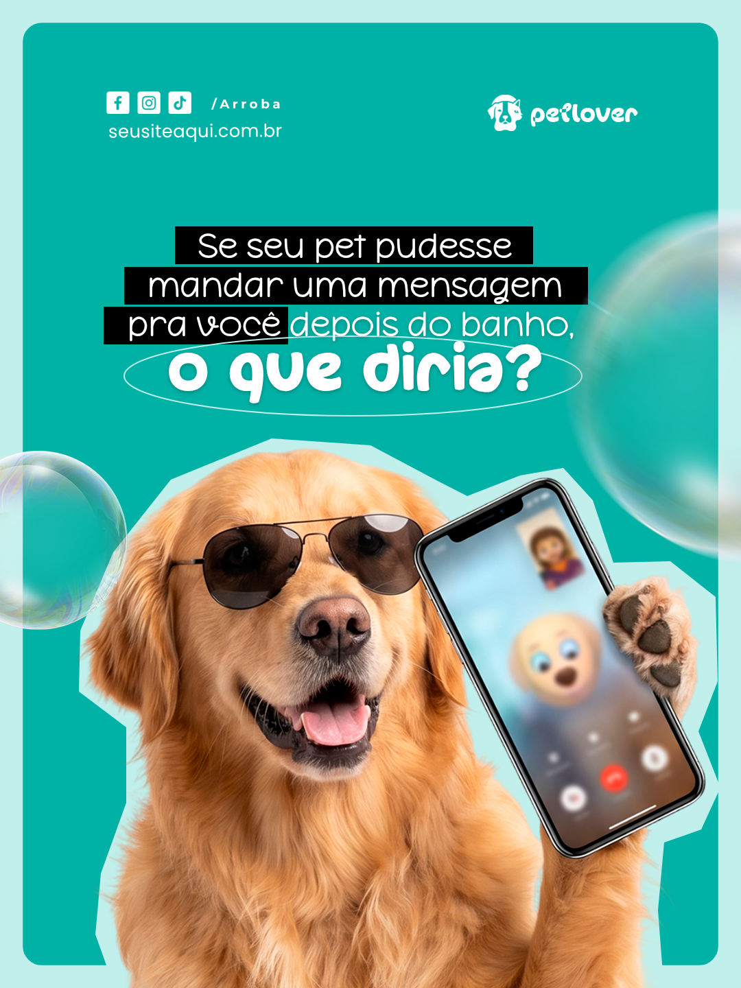 Arte de engajamento com pergunta aos tutores
