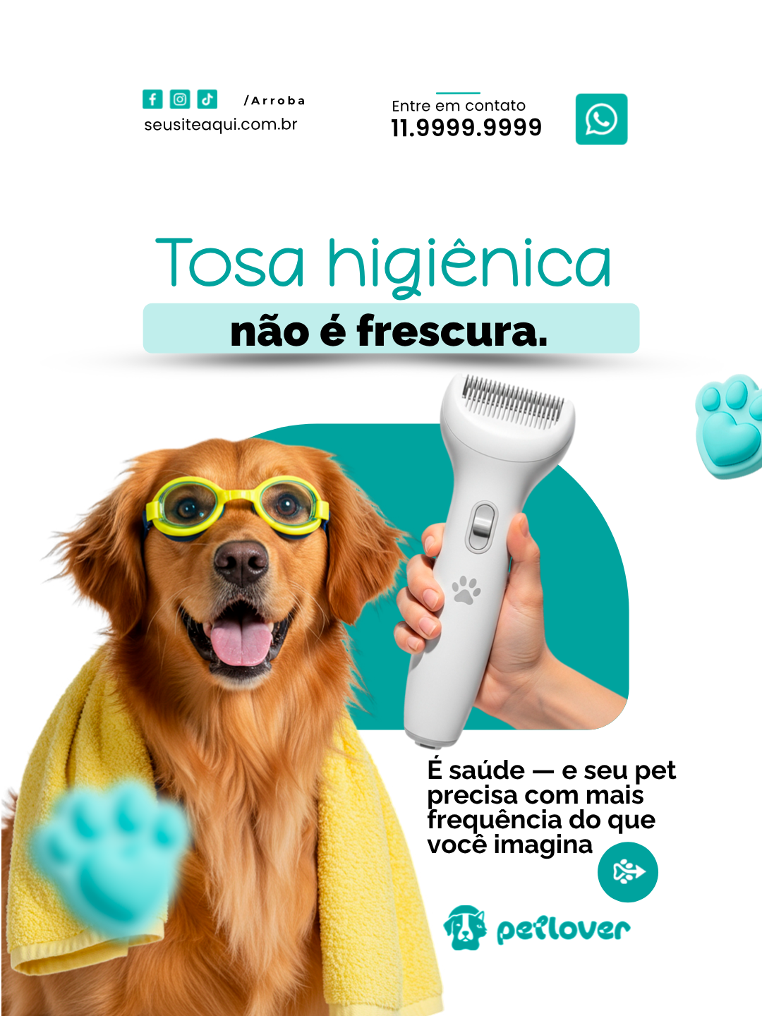 Arte de venda direta sobre tosa higiênica