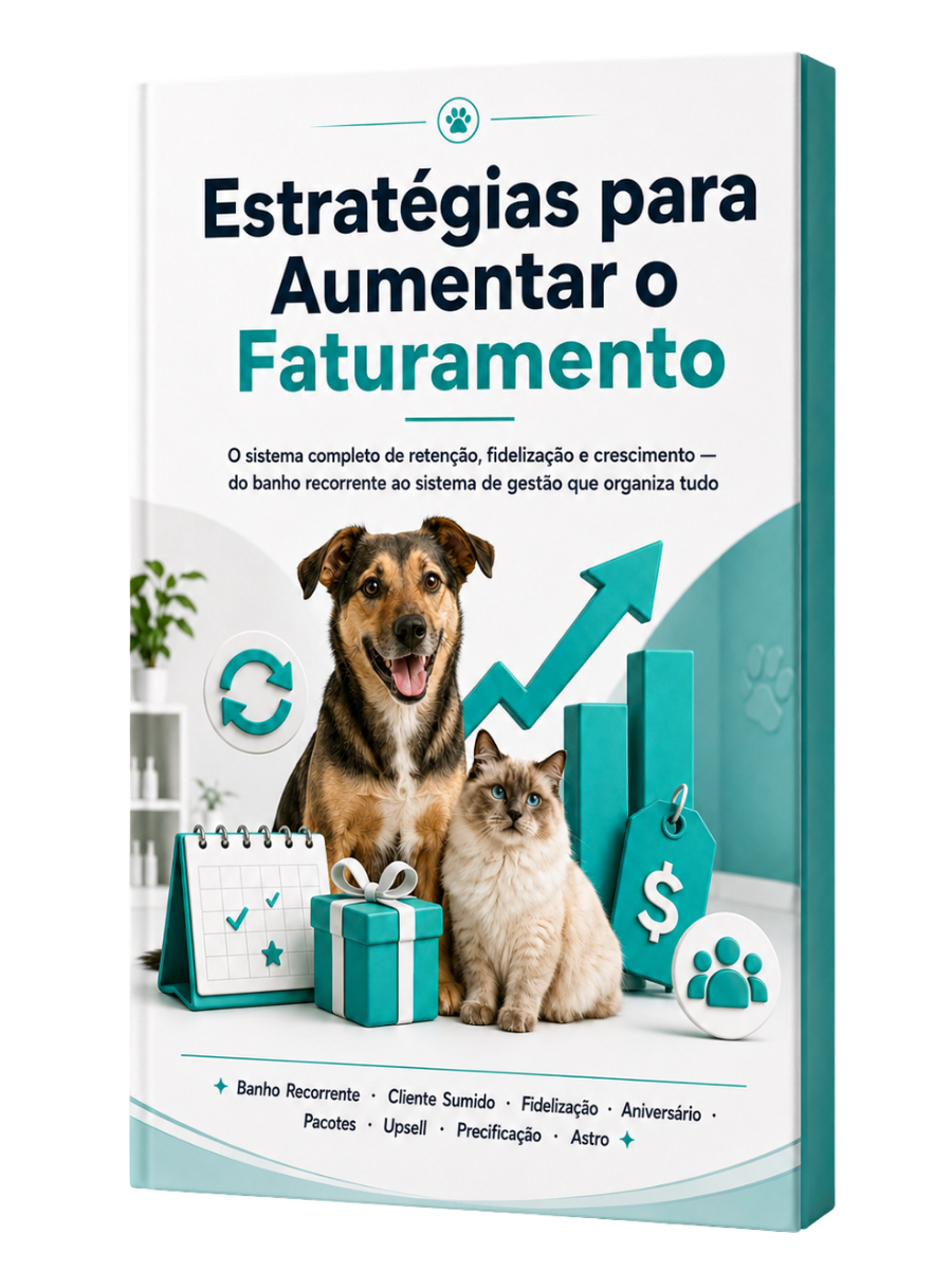 Mockup do e-book Estratégias para Aumentar o Faturamento